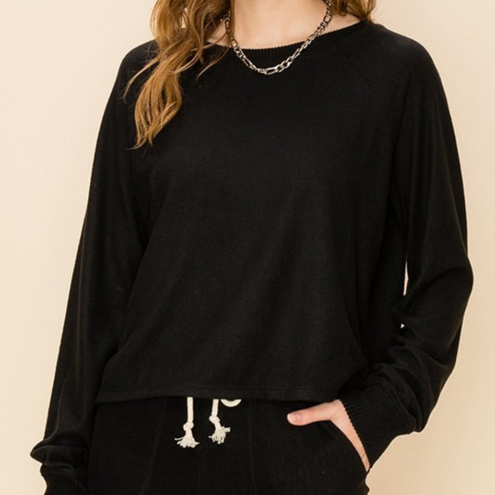 Extra Soft Black Crop Top
